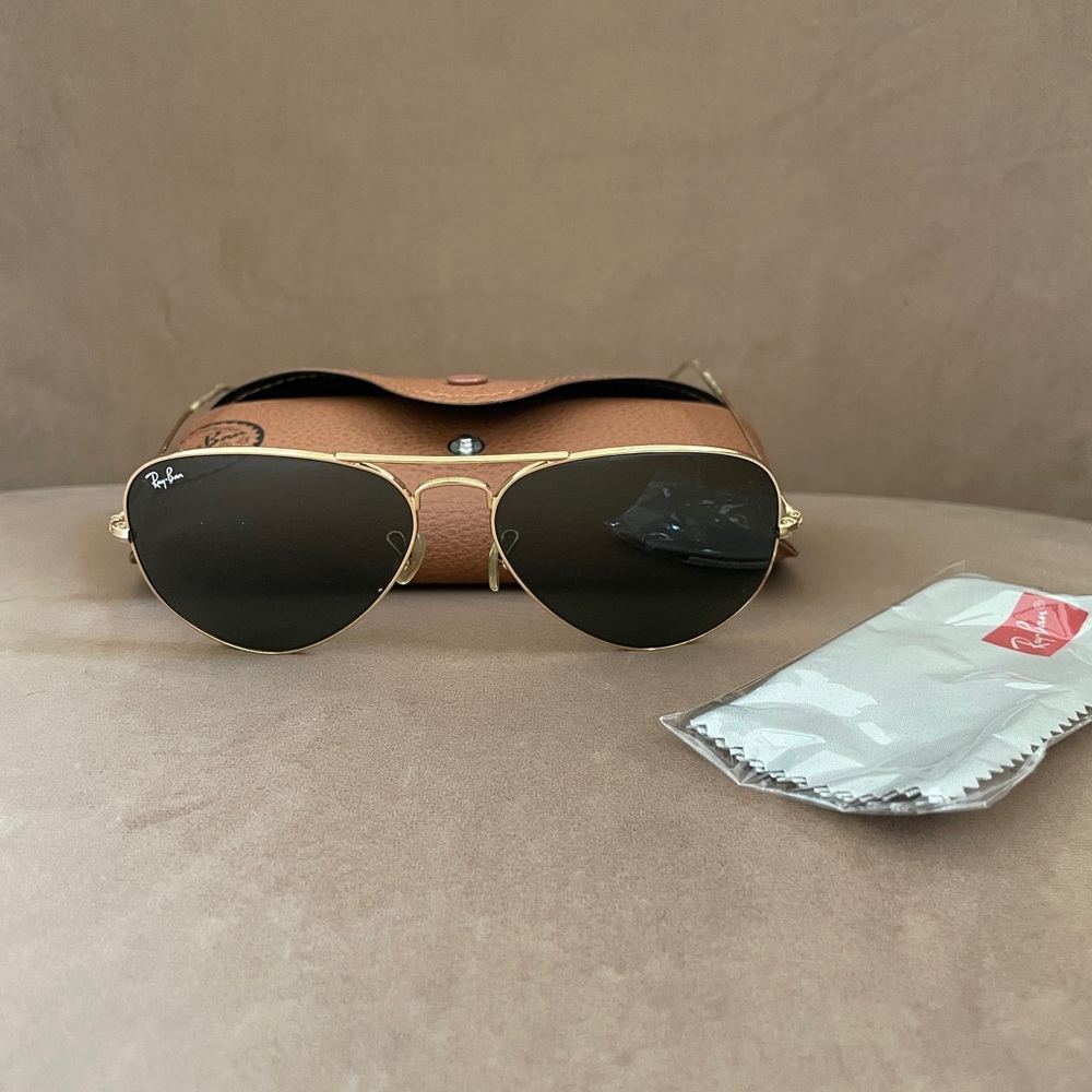 Ray-Ban Gold and Black Sunglasses